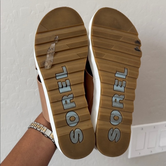 SOREL Cameron Leather Flatform Mule Slides Size 9.5 - Picture 5 of 6